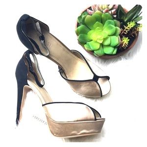 Brand New Forever 21 Peep Toe high heels sz 8.5